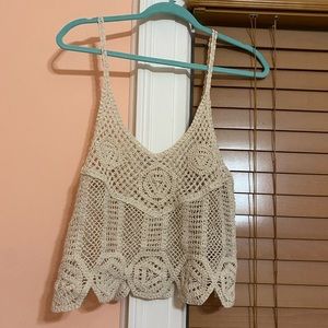Summer lace top Zara cream knit